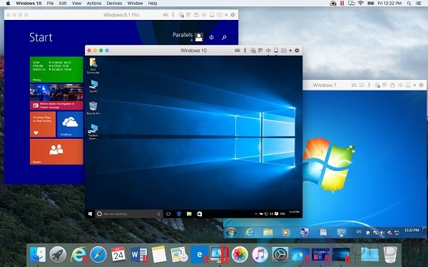 get in different modes windows 10 with parallels for mac